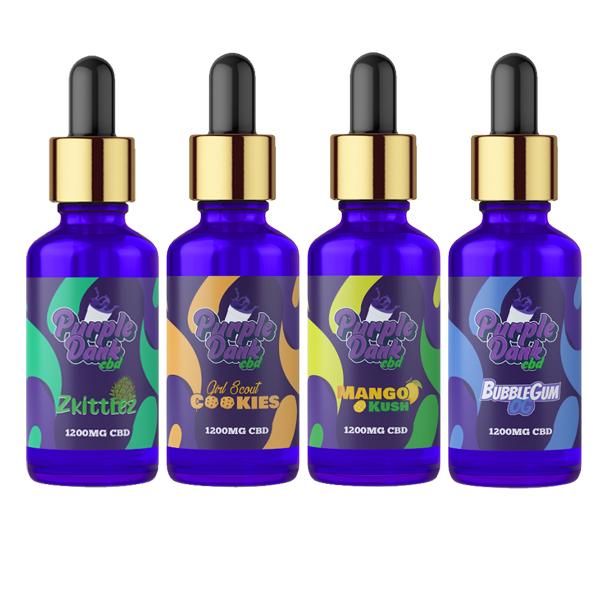 PURPLE DANK CBD 1200mg FLAVOURED CBD OIL 30ml WITH TERPENES