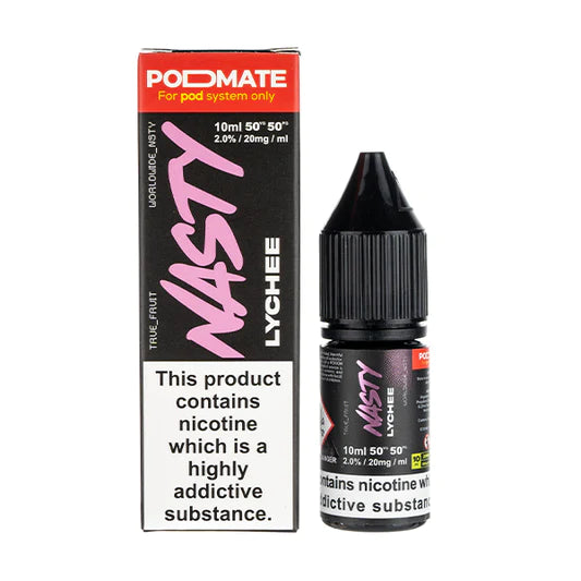 NASTY SALT - LYCHEE 10ml NIC SALT - PODMATE RANGE