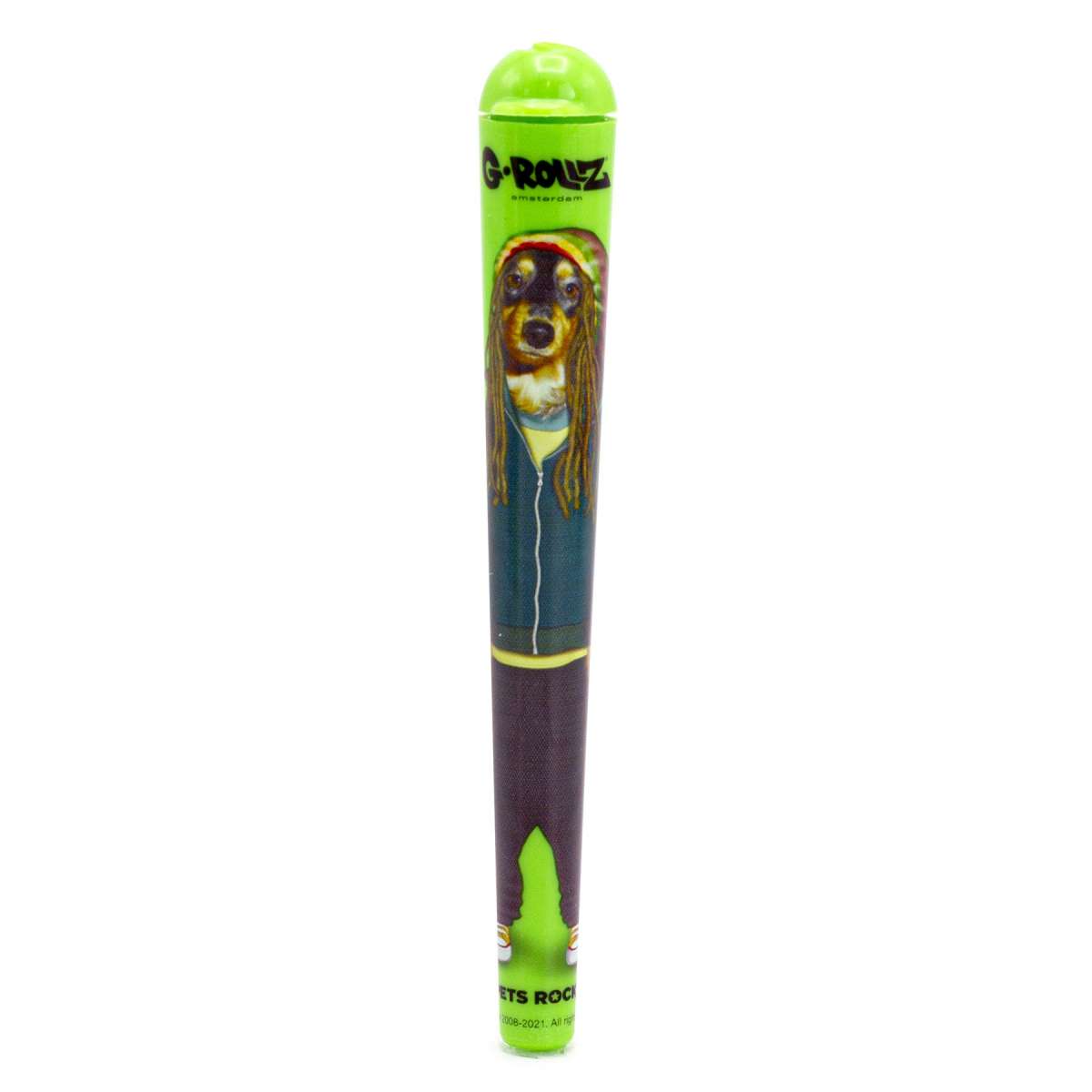 PETS ROCK KINGSIZE CIGARETTE HOLDER "REGGAE RASTA DOG" G-ROLLZ