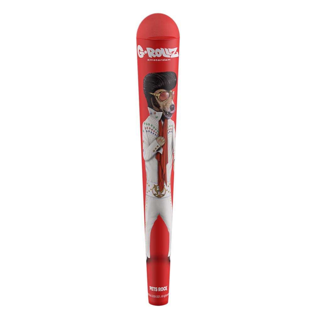 PETS ROCK KINGSIZE CIGARETTE HOLDER WHITE "ELVIS DOG" G-ROLLZ