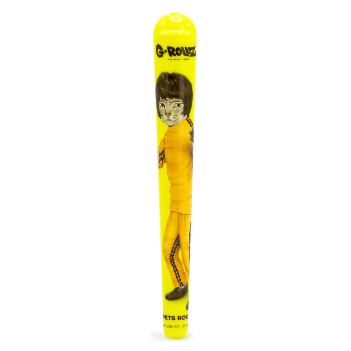 PETS ROCK DOOB TUBE KINGSIZE JOINT HOLDER "BRUCE LEE CAT" G-ROLLZ