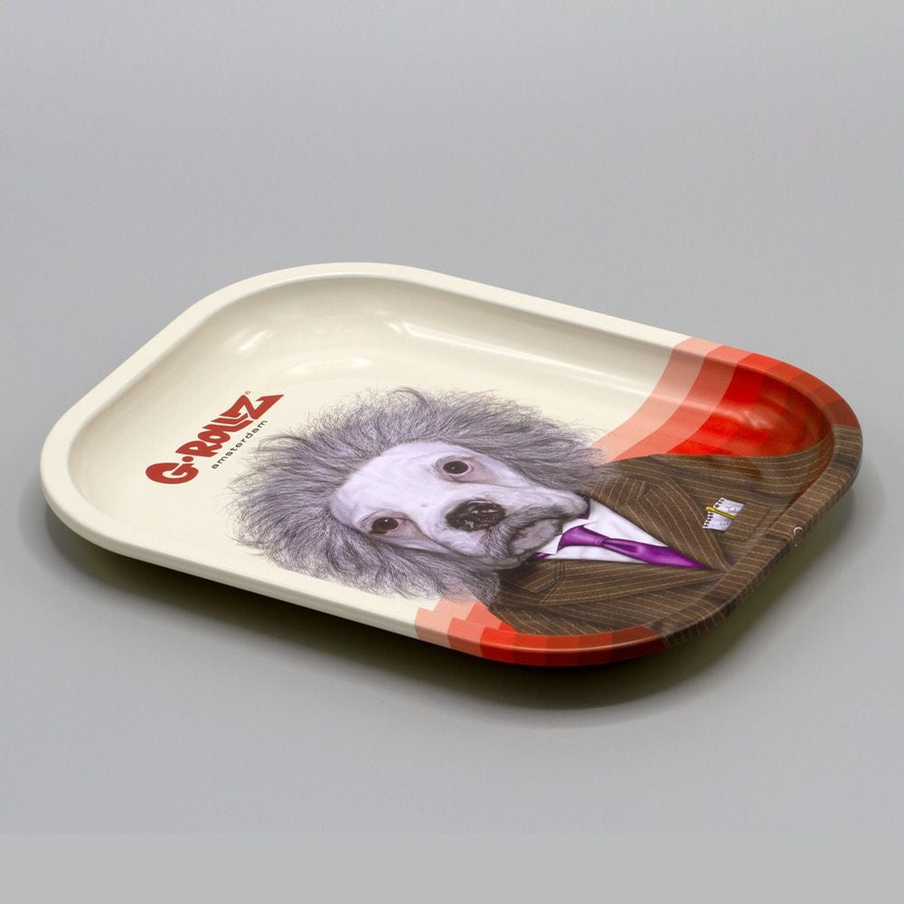GENIUS DOG METAL ROLLING TRAY BY G-ROLLZ - SMALL OR MEDIUM