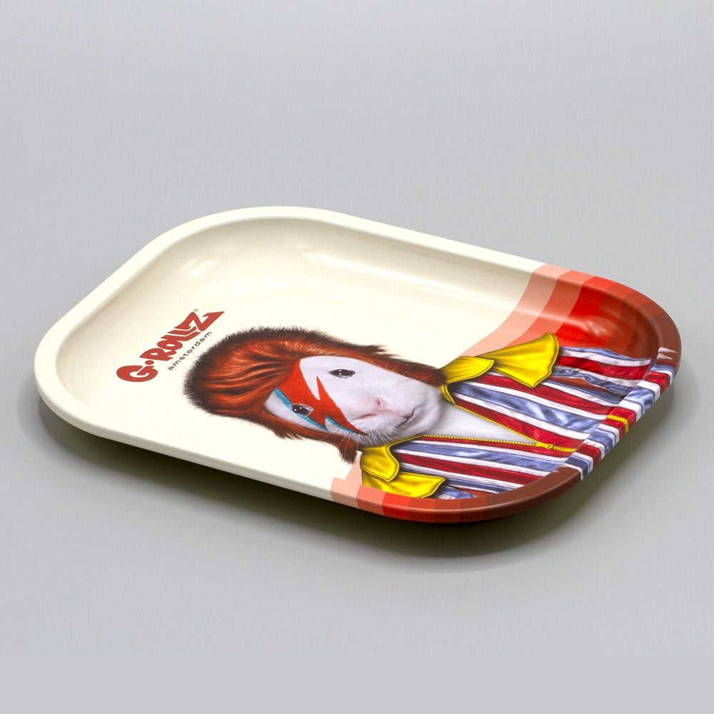 ROCKSTAR GUINEA PIG METAL ROLLING TRAY BY G-ROLLZ - SMALL OR MEDIUM