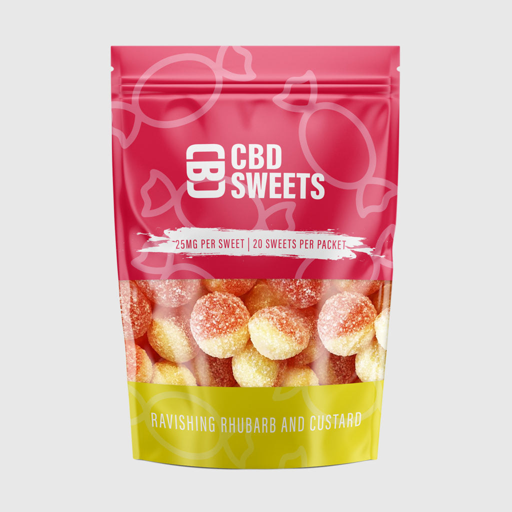 CBD ASYLUM 500mg RHUBARB & CUSTARDS SWEETS