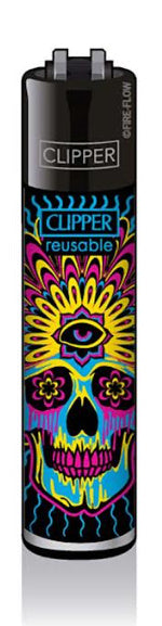 CLIPPER LIGHTERS - TRIPPY SKULLS