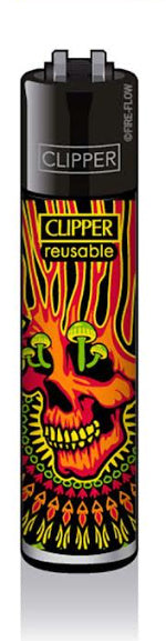 CLIPPER LIGHTERS - TRIPPY SKULLS