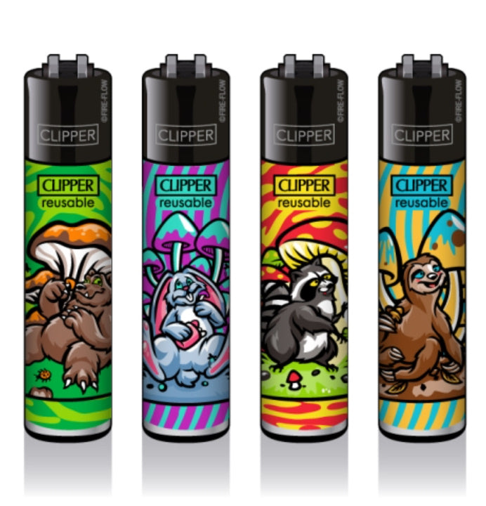 CLIPPER LIGHTERS - SHROOMS #9 - ANIMALS & MUSHROOMS