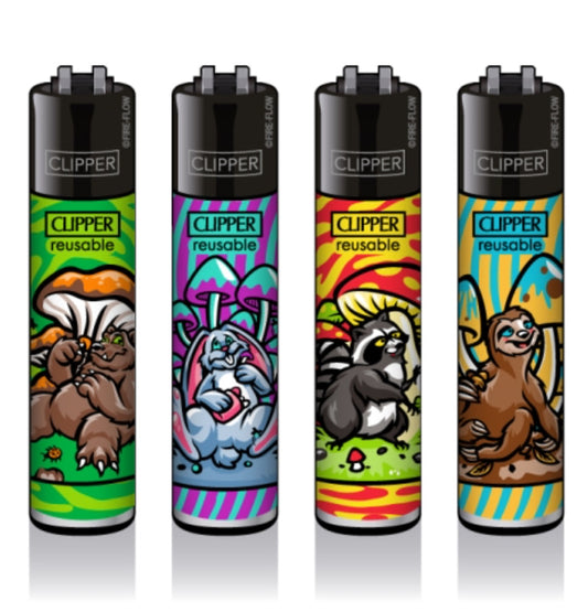 CLIPPER LIGHTERS - SHROOMS #9 - ANIMALS & MUSHROOMS