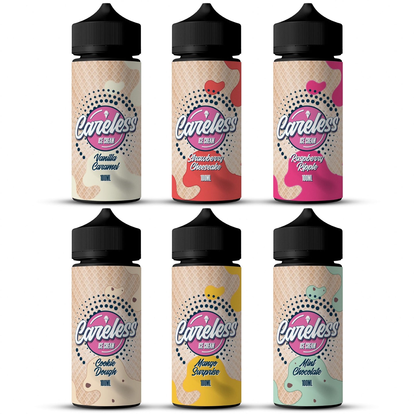 CARELESS ICE CREAM 100ml SHORTFILL E-LIQUIDS