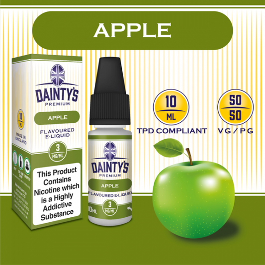 DAINTY'S 10ml - APPLE 50/50 E-LIQUID