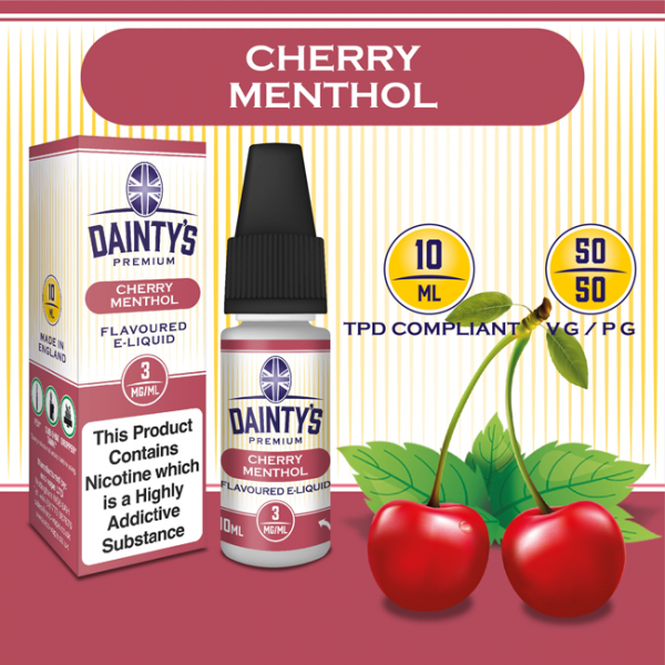 Buy Dainty's Cherry Menthol E-Liquids - Vape Store Redeyeheadshop.co.uk Buy Dainty's Cherry Menthol E-Liquids - Vape Store Redeyeheadshop.co.uk