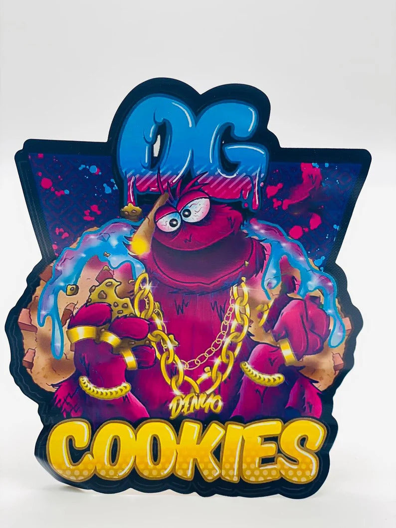 OG COOKIES MYLAR BAGS - SMELL PROOF BAG - 3.5g BAGS