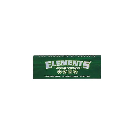 ELEMENTS GREEN 1 1/4 ROLLING PAPERS