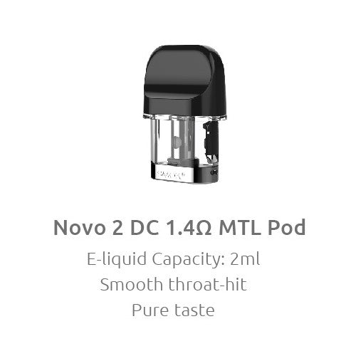 SMOK NOVO 2 REPLACEMENT POD 1.4ohm DC MTL (FERROCHROME COIL)