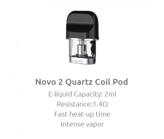 SMOK NOVO 2 REPLACEMENT POD 1.4ohm (QUARTZ COIL)