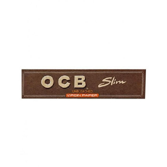 OCB UNBLEACHED VIRGIN KINGSIZE SLIM ROLLING PAPERS