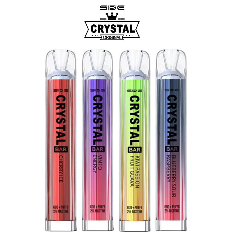NEW CRYSTAL BAR SKE 600 - 20mg (2%) - CHOOSE FLAVOURS
