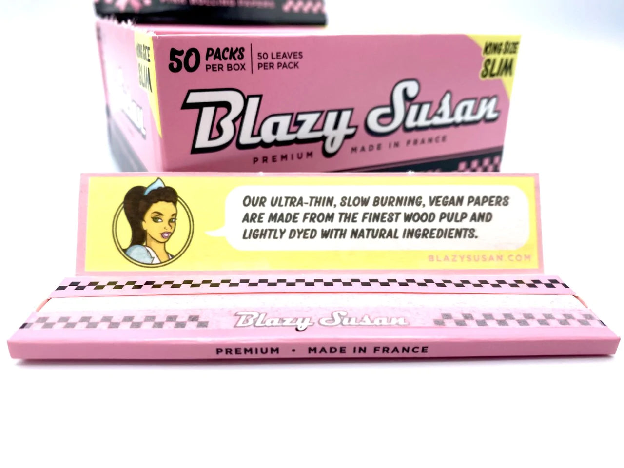 BLAZY SUSAN KINGSIZE SLIM PINK ROLLING PAPERS