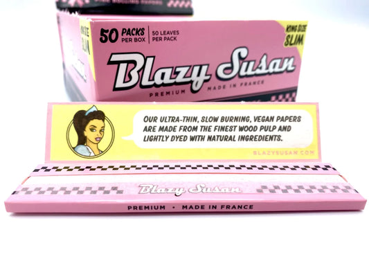 BLAZY SUSAN KINGSIZE SLIM PINK ROLLING PAPERS