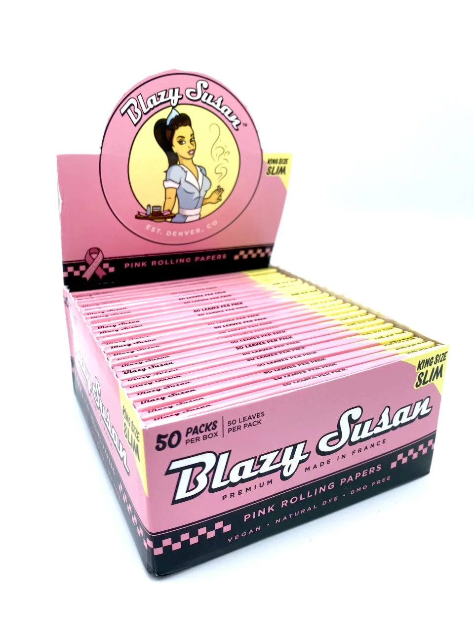 BLAZY SUSAN KINGSIZE SLIM PINK ROLLING PAPERS
