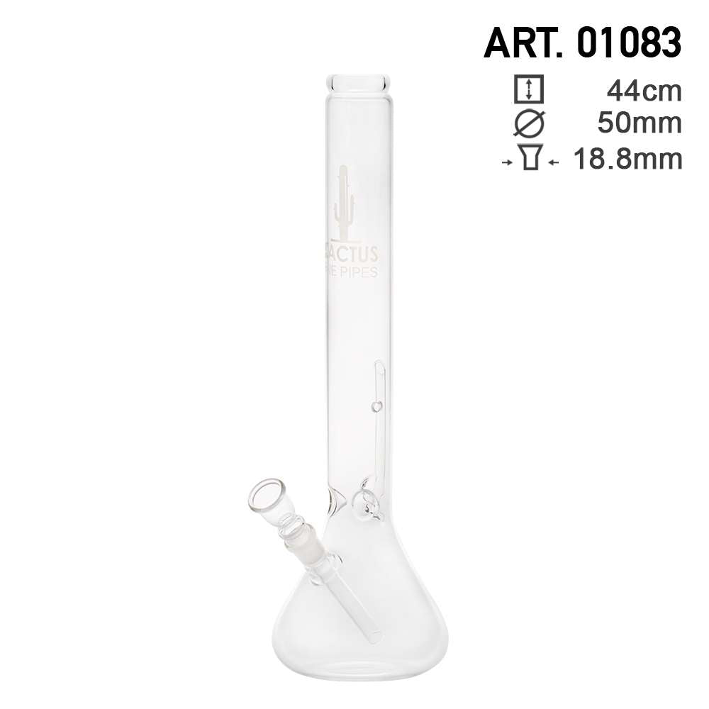 Cactus Glass Beaker Bong - Height 44cm (01083)