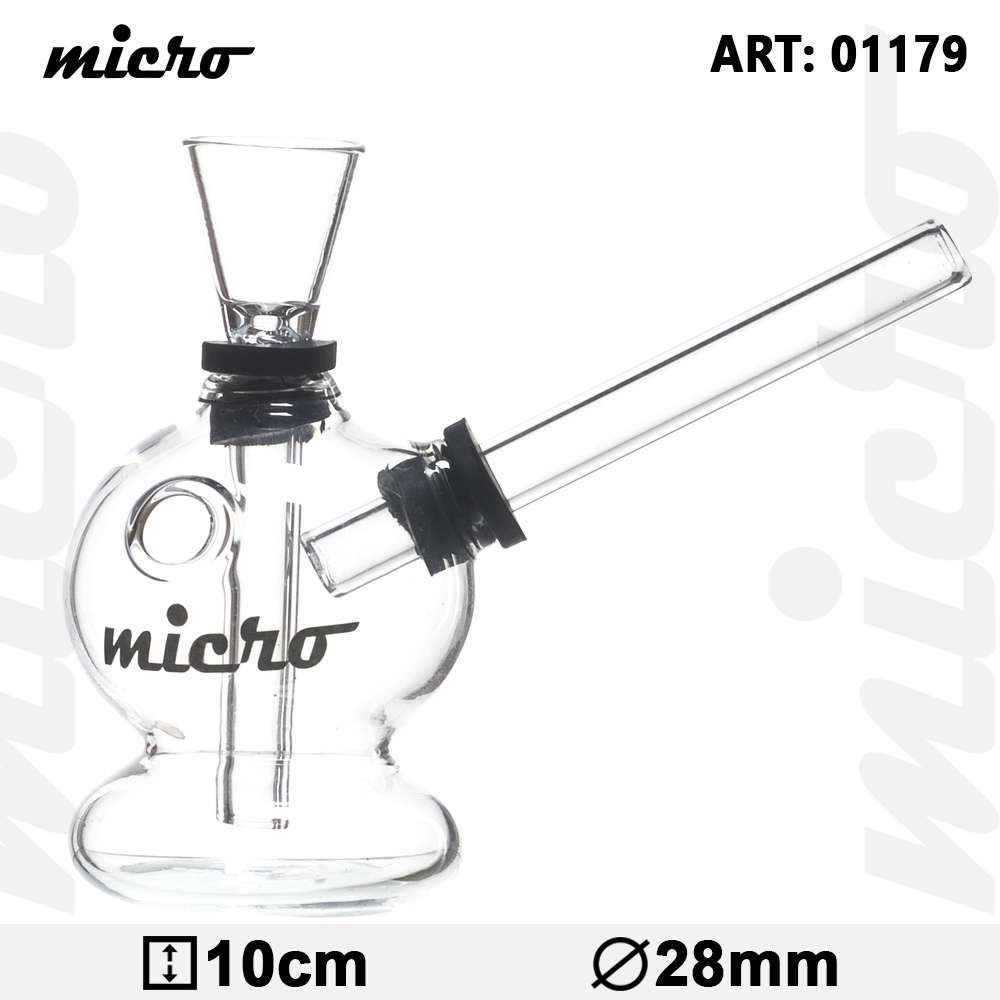 MICRO 10cm TINY GLASS BONG