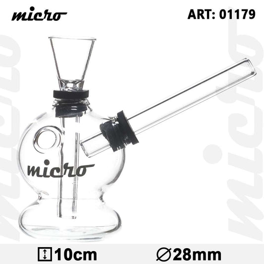 MICRO 10cm TINY GLASS BONG