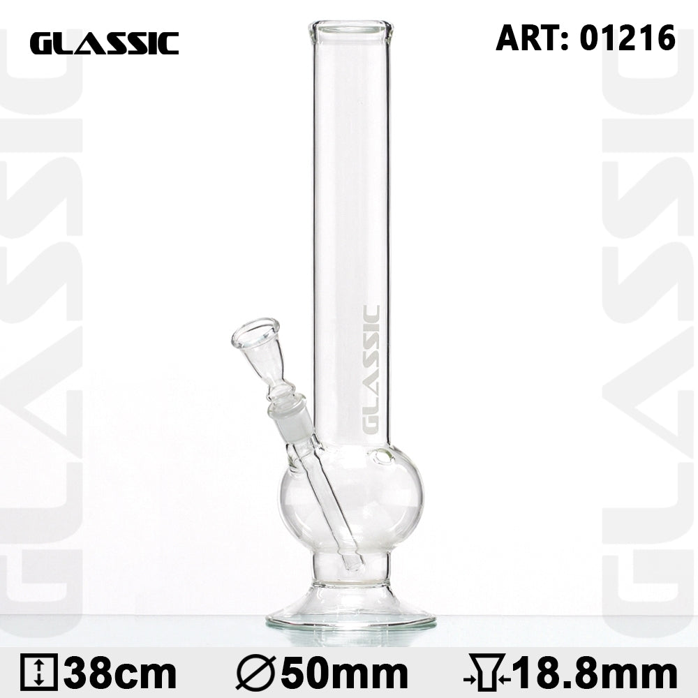 GLASSIC 38cm GLASS BUBBLE BONG (01216)