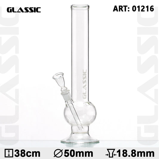 GLASSIC 38cm GLASS BUBBLE BONG (01216)