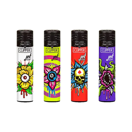 CLIPPER JET FLAME LIGHTERS - STRANGE FLOWERS