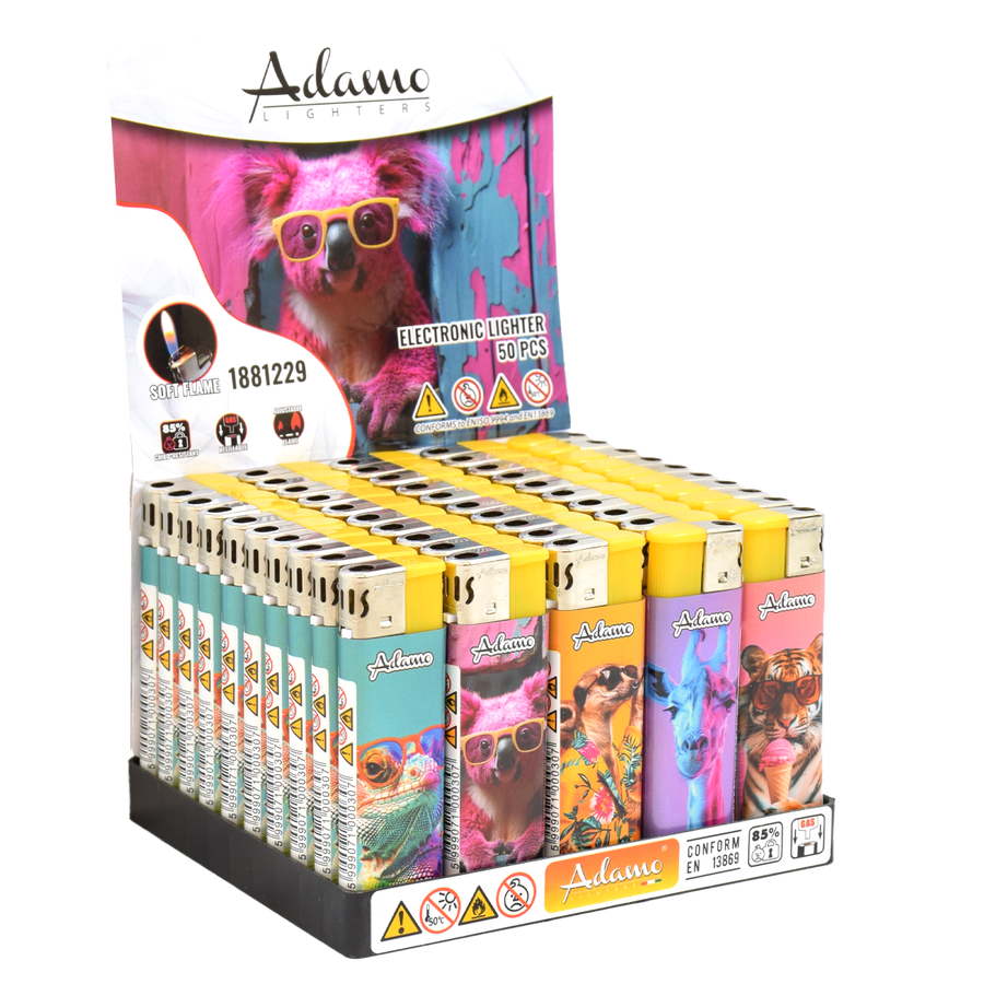 WHOLESALE ELECTRIC LIGHTERS - FULL TRAYS OF 50 LIGHTERS - LOADS OF DIFFERENT DESIGNS