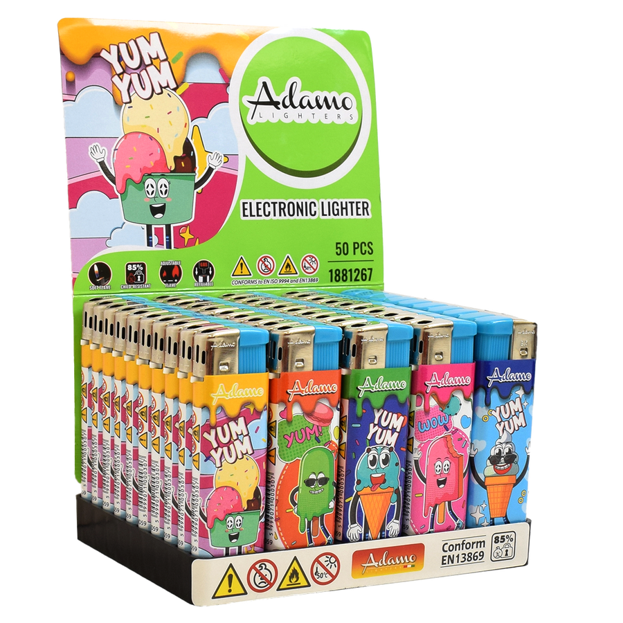 WHOLESALE ELECTRIC LIGHTERS - FULL TRAYS OF 50 LIGHTERS - LOADS OF DIFFERENT DESIGNS