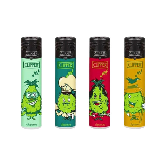 CLIPPER JET FLAME LIGHTERS - WEED JOBS CHARACTERS