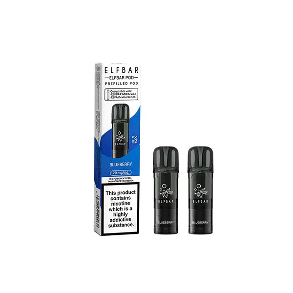 SPARE PODS FOR ELF BAR 600 - 20mg PRE FILLED PODS  CHOOSE YOUR FLAVOUR