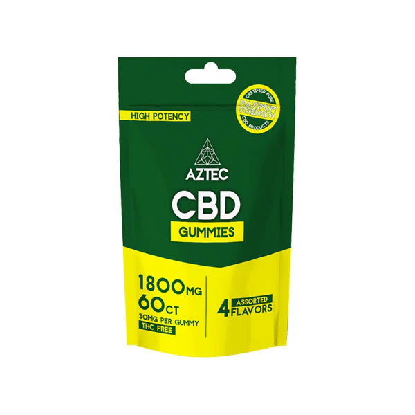 Aztec CBD Broad Spectrum 300mg CBD Gummies - 60 Pieces – Redeyeheadshop ...