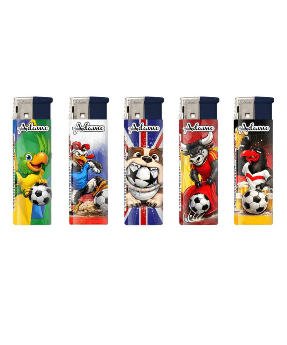 Refillable Gas Lighters - FOOTBALL ANIMALS DESIGN - FULL SETS OF 5 LIGHTERS (Copy)