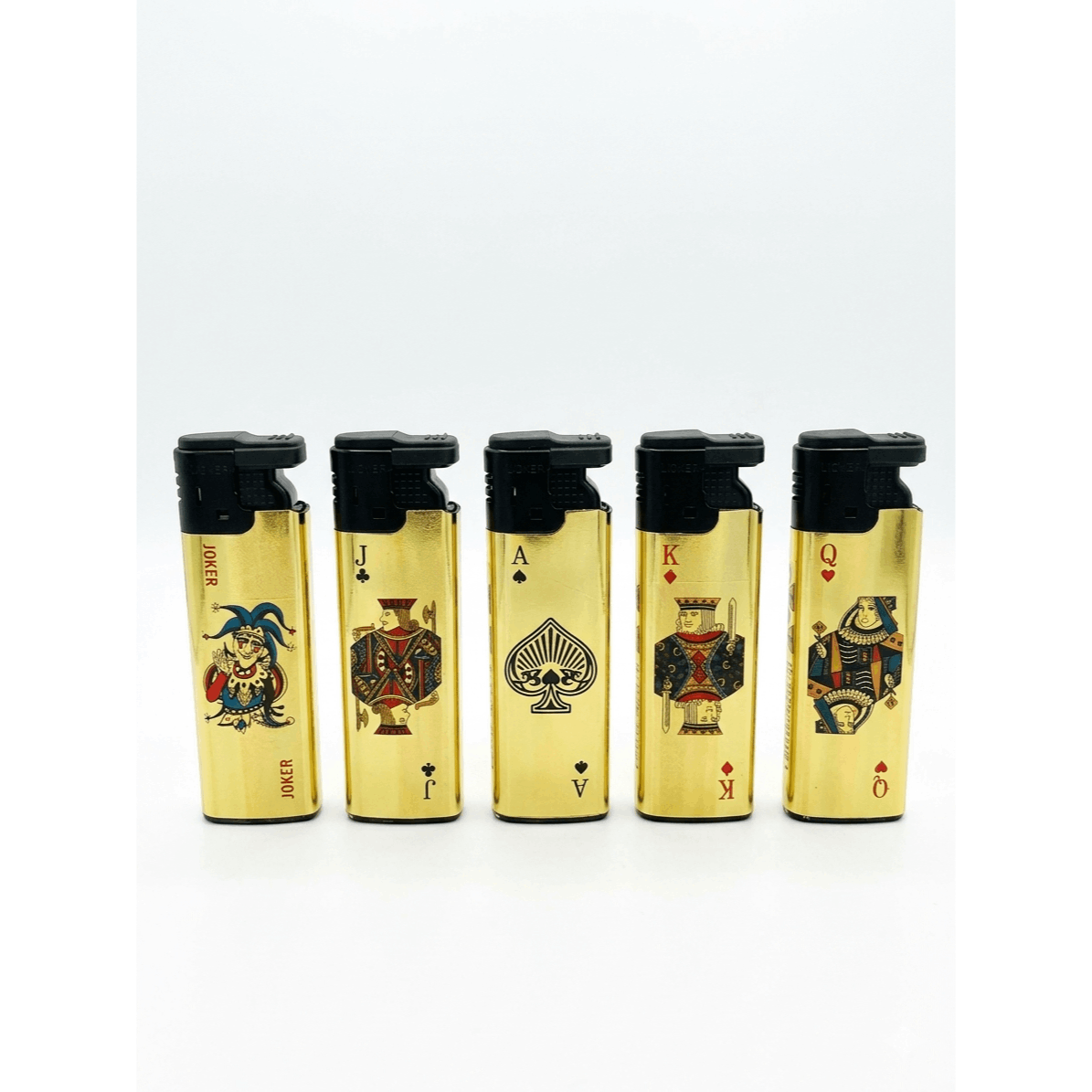 VEGAS GOLD PLAYING CARDS - JET FLAME WINDPROOF LIGHTERS