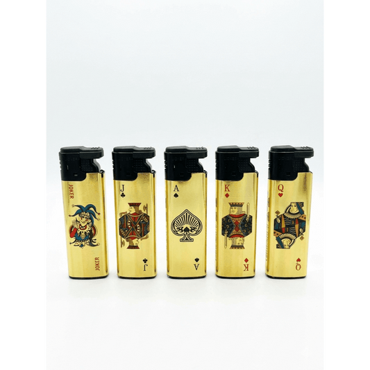 VEGAS GOLD PLAYING CARDS - JET FLAME WINDPROOF LIGHTERS