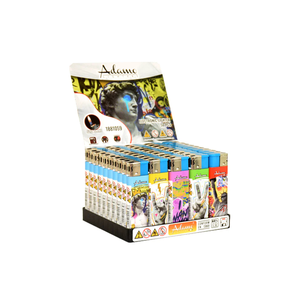 WHOLESALE ELECTRIC LIGHTERS - FULL TRAYS OF 50 LIGHTERS - LOADS OF DIFFERENT DESIGNS