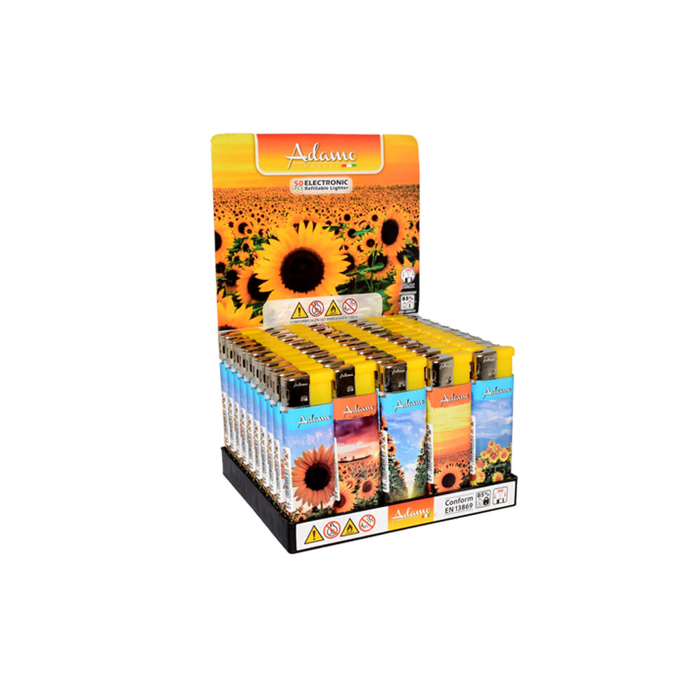 WHOLESALE ELECTRIC LIGHTERS - FULL TRAYS OF 50 LIGHTERS - LOADS OF DIFFERENT DESIGNS