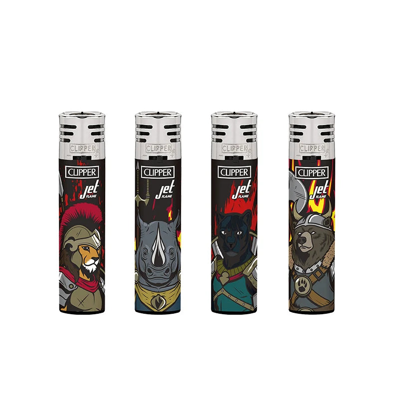 CLIPPER JET FLAME LIGHTERS - ANIMAL WARRIORS