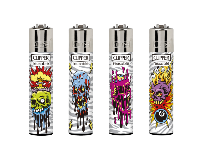 CLIPPER LIGHTERS - FREAKY SKULLS