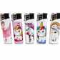GSD Refillable Electric Lighters - UNICORN DESIGN - FULL SET OF 5 LIGHTERS