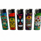 GSD Refillable Electric Lighters - MEXICAN SKULLS DESIGN - FULL SET OF 5 LIGHTERS