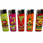 GSD Refillable Electric Lighters - CRAZY FRUIT DESIGN - FULL SET OF 5 LIGHTERS