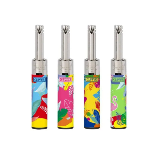 CLIPPER MINI TUBE LIGHTERS - TROPICAL PATTERNS