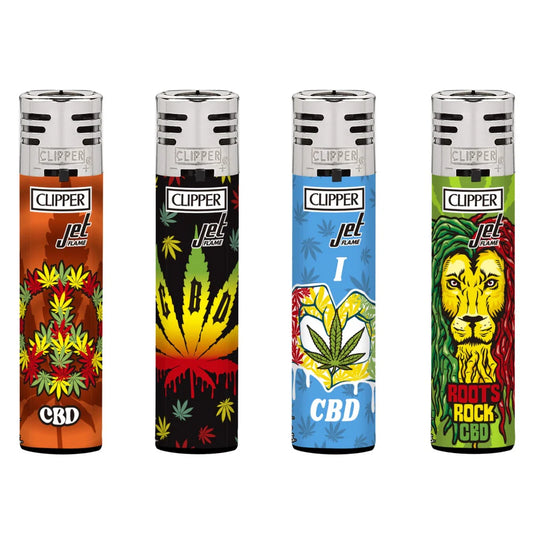 CLIPPER JET FLAME LIGHTERS - REGGAE RASTA