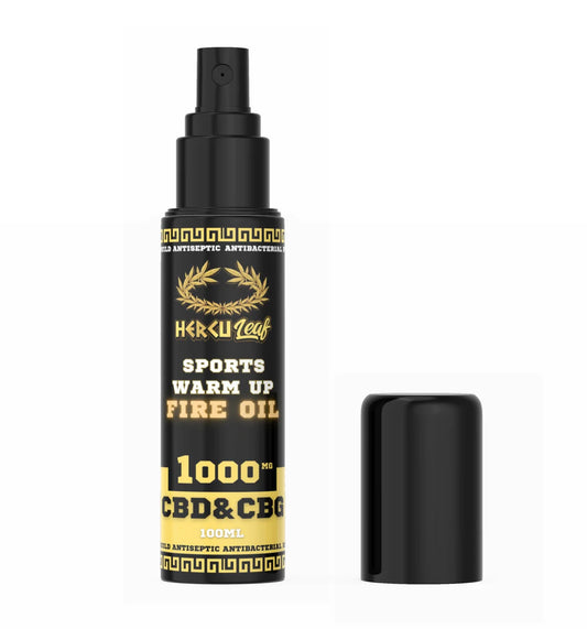 HERCULEAF 1000mg CBD & CBG SPORTS WARM UP FIRE OIL 100ml