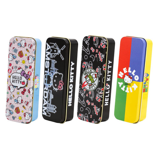 HELLO KITTY SMALL TOBACCO TINS BY G-ROLLZ - 4 DIFFERENT DESIGNS - STORAGE BOXES