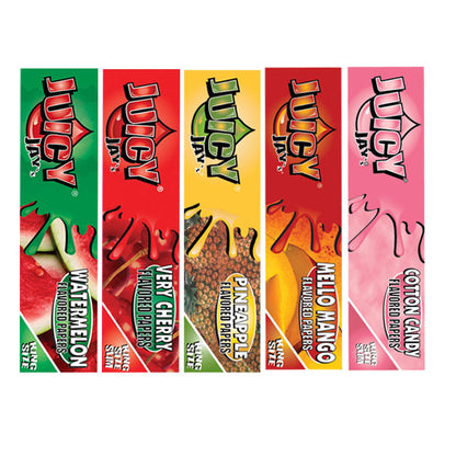 Full Box Of 24 Juicy Jay King Size Flavoured Slim Rolling Paper - Full Box